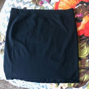 Solid Knit Pencil Skirt